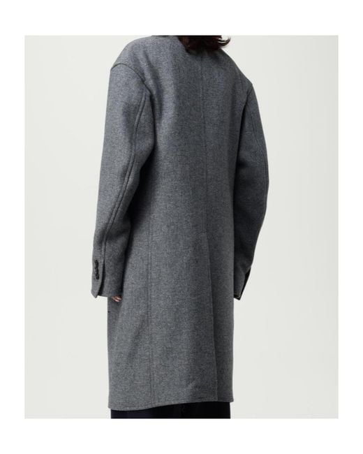 DSquared² Gray Single-Breasted Notched-Lapel Coat