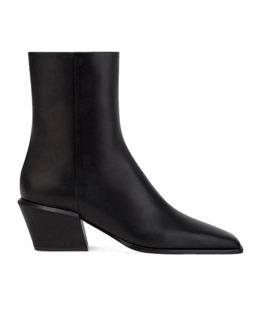 Paris Texas Black Bettina Square Toe Ankle Boots