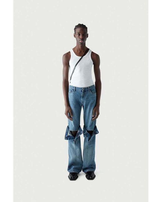 Coperni Blue Multi-Pocket Denim Trousers for men