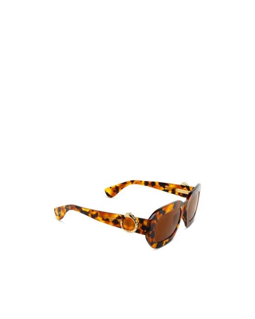 Cartier Brown Rectangular Frame Sunglasses