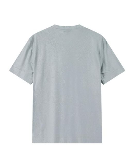 Emporio Armani Blue Jersey Jacquard T-Shirt for men