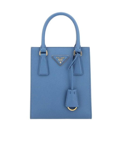 Prada Blue Logo Shoulder Bag
