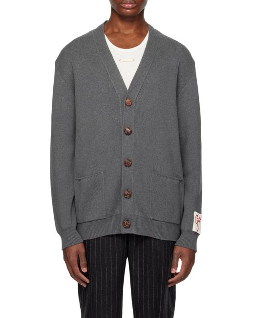 Golden Goose Deluxe Brand Gray Knitted Cardigan for men