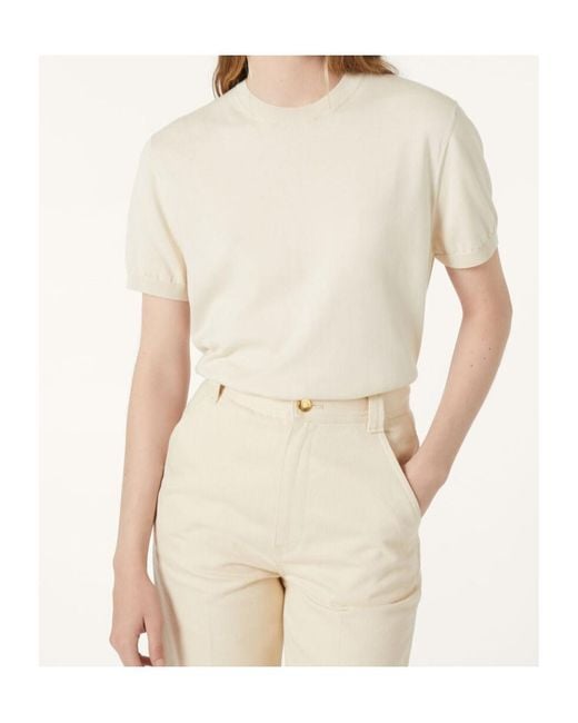 Loro Piana White Ice Wish Crewneck Knitted Top