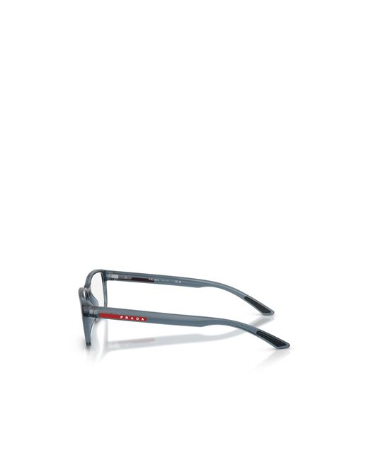Prada Linea Rossa White Prada Eyewear Rectangular Frame Glasses for men
