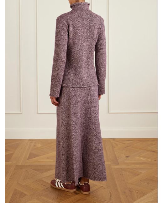 The Elder Statesman Purple Flow Cashmere Turtleneck Sweater