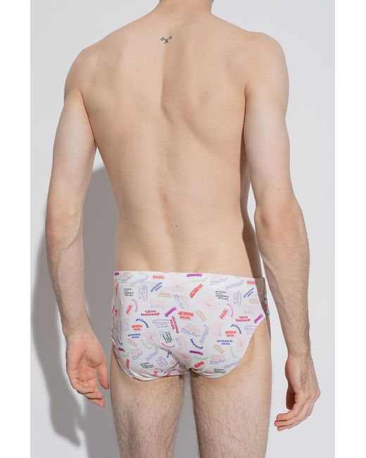 Jacquemus White Swimming Trunks for men