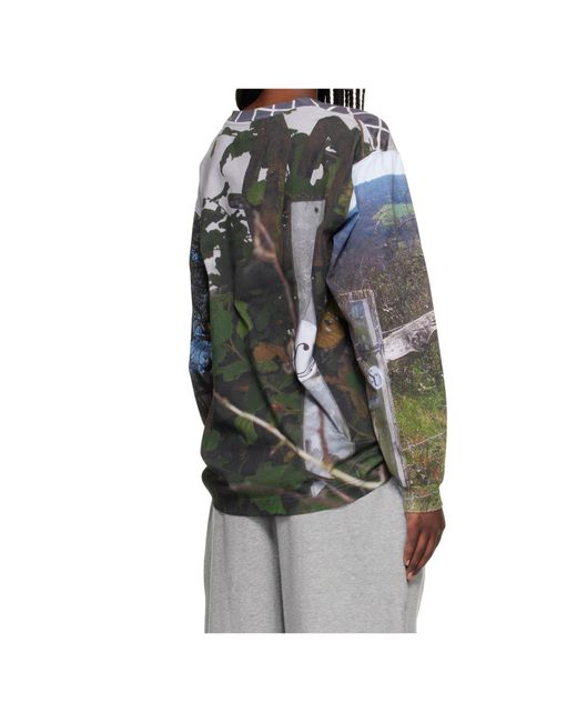 STEFAN COOKE Gray Country View Long-Sleeve T-Shirt