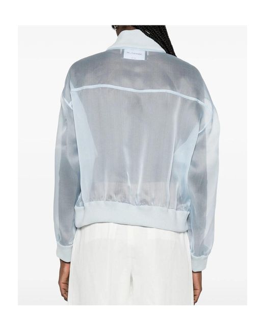 Fabiana Filippi Blue Zippered Casual Jacket