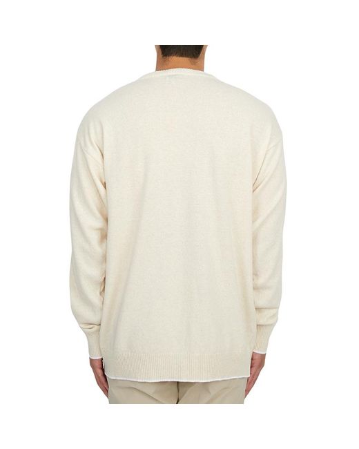 FAMILY FIRST White Embroidered-Logo Crew-Neck Jumper for men
