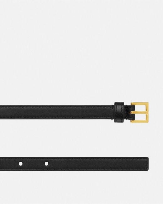 Versace White Logo-Lettering Buckle Belt