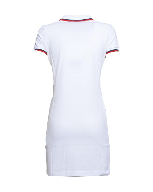 DSquared² White Logo Patch Polo Dress
