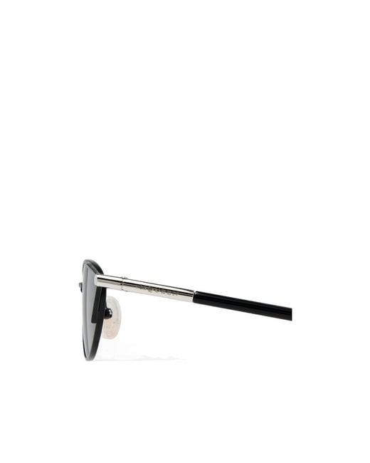 McQueen White Eyewear Cat-Eye Frame Sunglasses