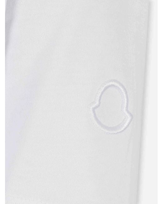 Moncler White Round-Neck Short-Sleeved T-Shirt