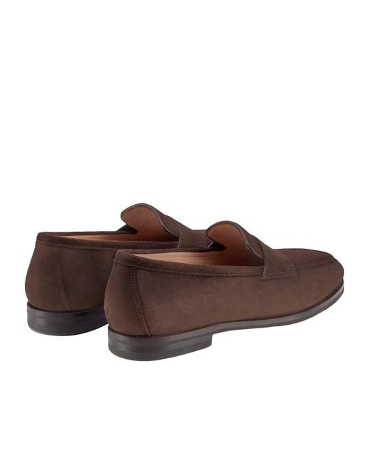 Santoni Brown New Carla Penny Loafers