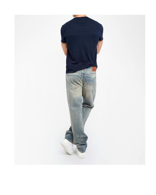 Zadig & Voltaire Blue Monsatir Henley Short-Sleeve T-Shirt for men
