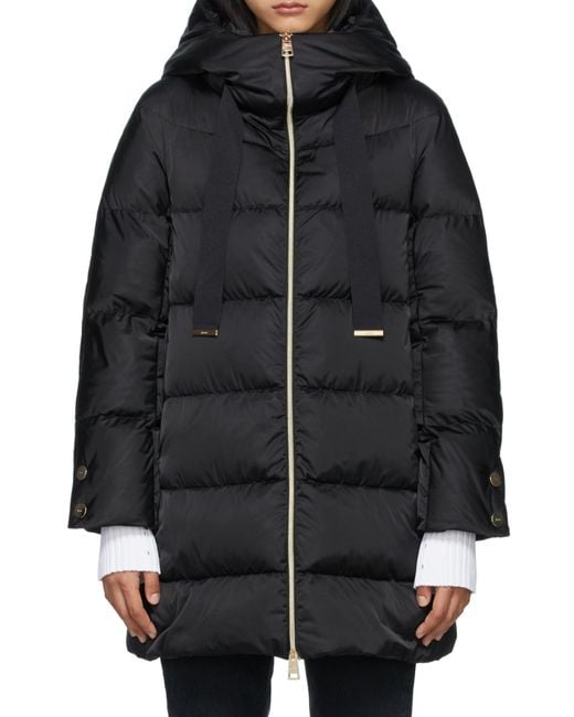 Herno Black Zip-Up Drawstring Hooded Jacket
