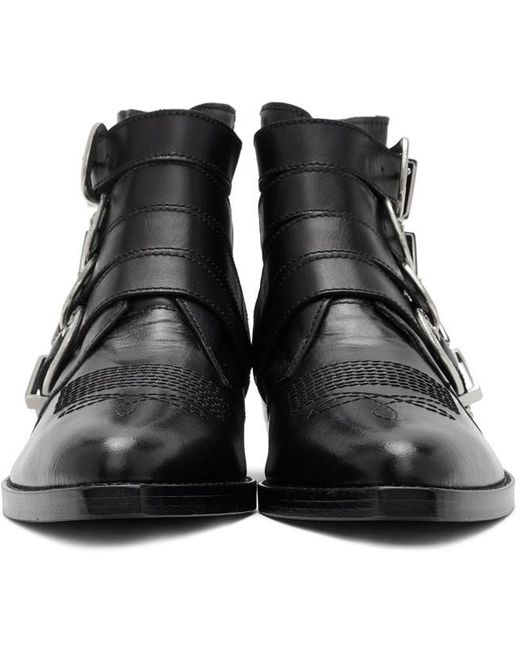 Toga Virilis Black Buckled Boots for men