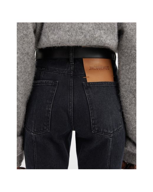 Jacquemus Black Le De-Nîmes High-Waisted Flared Jeans