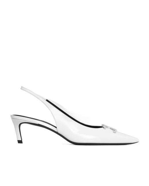 Céline White Alma Triomphe Slingback