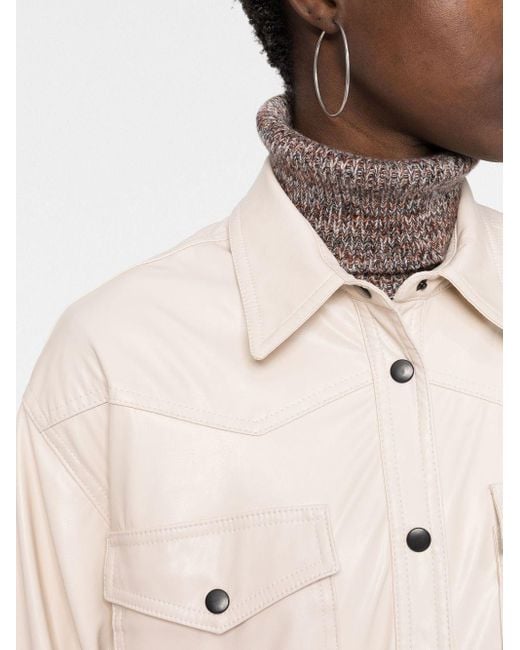 Isabel Marant Natural Lapel Long-Sleeved Shirt