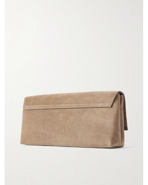 Brunello Cucinelli Natural Flap Clutch