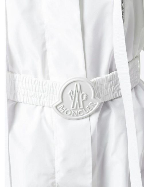 Moncler White Belted Jacket