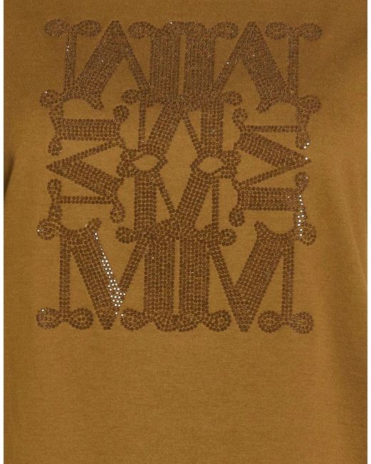 Max Mara Brown Crew Neck Short-Sleeved T-Shirt