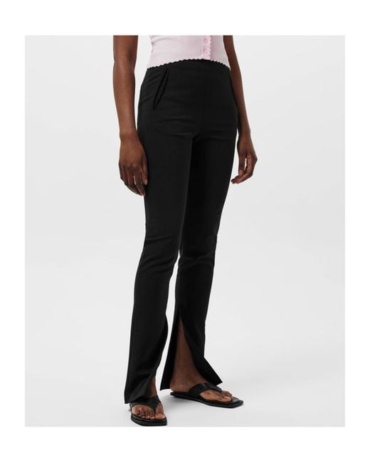 Ambush Black Slit-Detail Tailored Trousers
