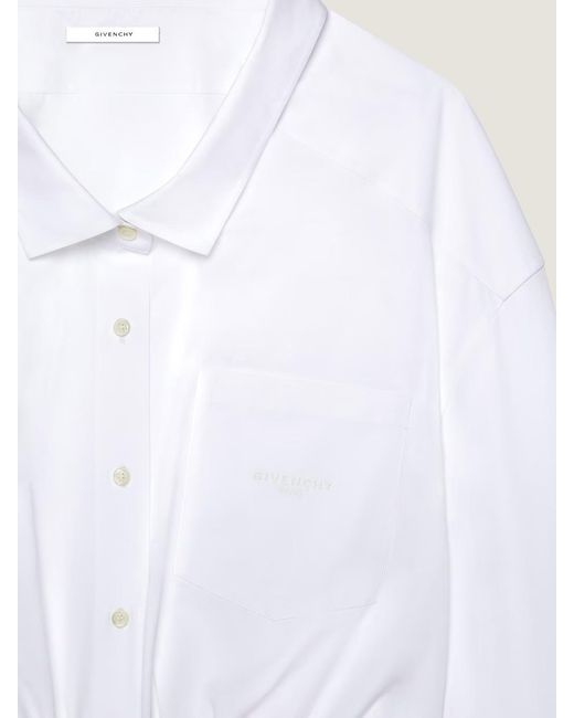 Givenchy White Cropped Poplin Shirt