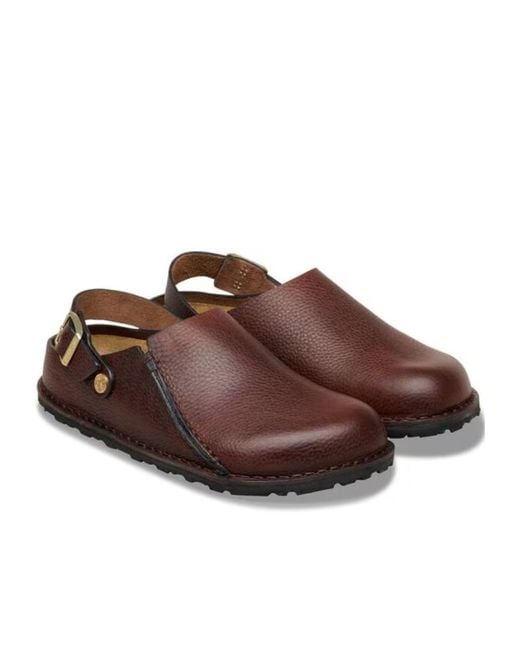 Birkenstock Brown Lutry Buckle-Strap Mules