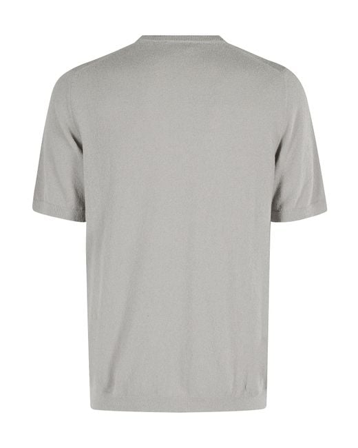 Roberto Collina Gray Logo Short-Sleeve T-Shirt for men