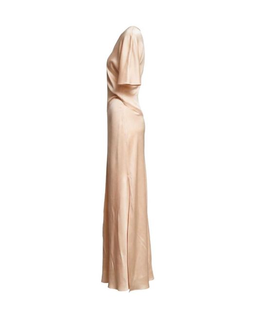 Victoria Beckham Natural Isabella Draped Gown