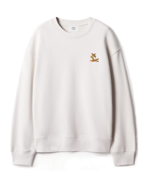 Maison Kitsuné White Chillax Fox Comfort Sweatshirt