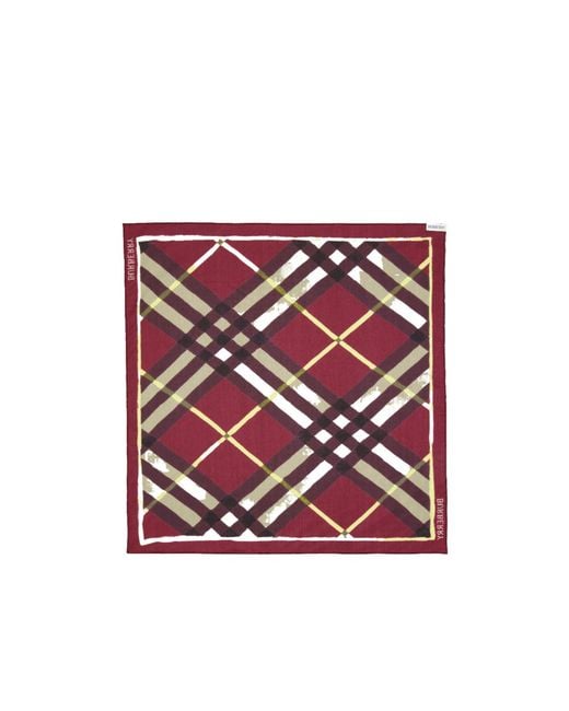 Burberry Pink Diamond-Shaped Silk Scarf