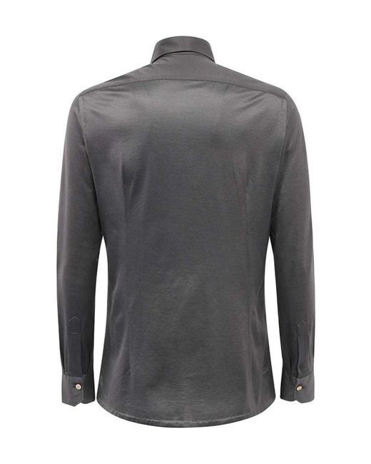 Kiton Gray Long-Sleeved Shirt for men