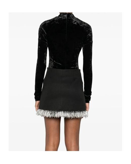 Versace Jeans Black Couture Keyhole Long-Sleeve Top