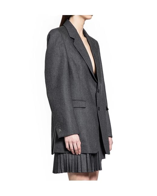Coperni Gray Single-Breasted Long Sleeve Suit Jacket