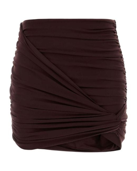 Magda Butrym Purple Draped Mini Swim Skirt