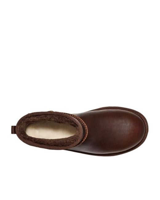 Ugg Brown Classic Ultra Mini Lthr Regen Boots for men