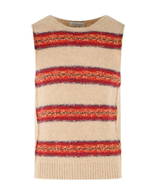 Dries Van Noten Pink 'Manado' Alpaca Blend Vest for men