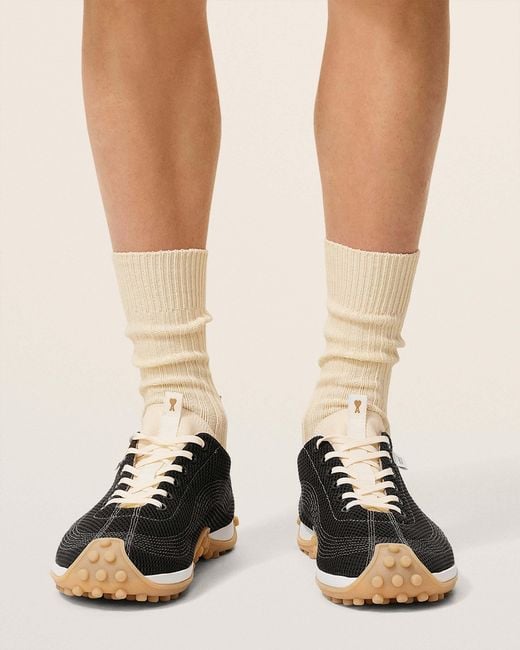AMI Black Mesh Mirage Sneakers for men