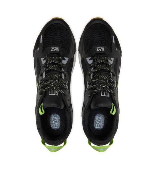 EA7 Black Lace-Up Sneakers for men