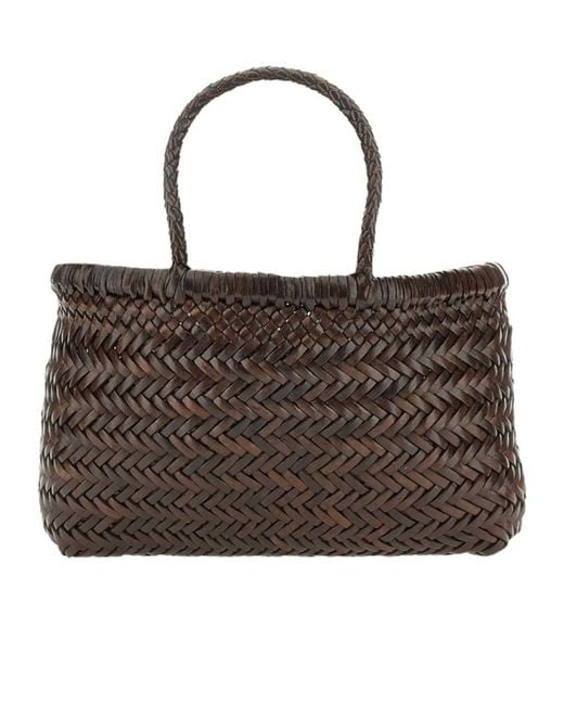 Dragon Diffusion Brown Flat Gora Mini Tote Bag