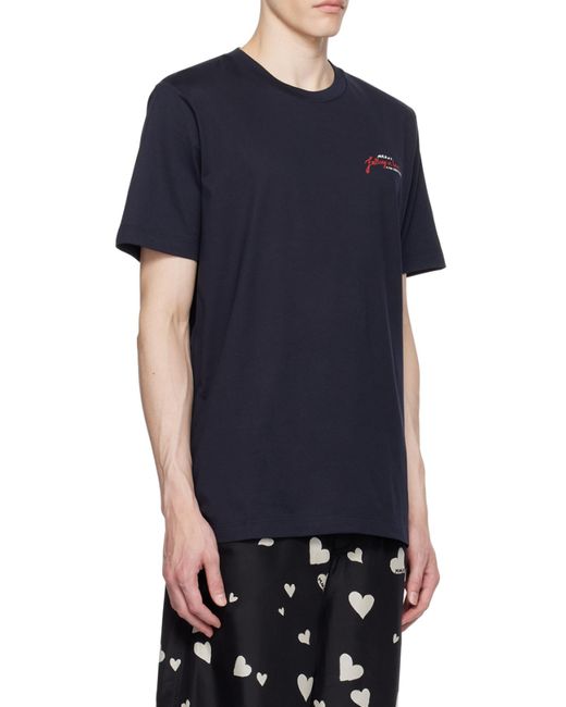 Marni Blue Wordsearch Heart Print T-Shirt for men