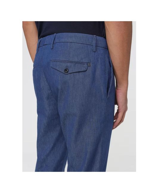 Dondup Blue Casual Pants With Belt Loops for men