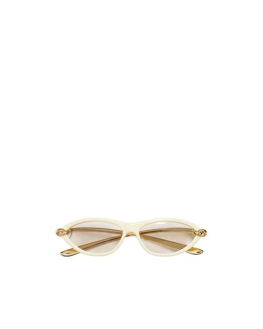 Bottega Veneta Metallic Knot Cat Eye Sunglasses
