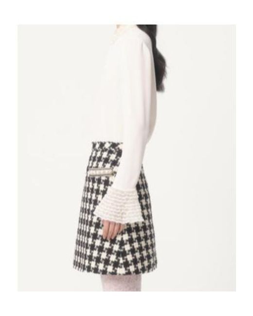 Valentino White Georgette Blouse