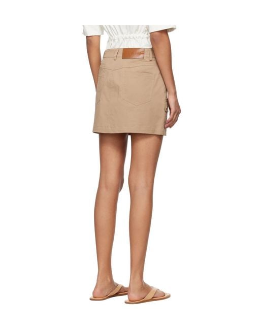 Staud Natural Belt-Loop Skirt