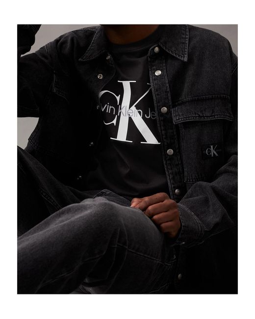 Calvin Klein Black Slim Monogram T-Shirt for men